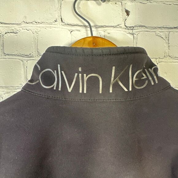 Calvin Klein Jacket Mens Soft Shell Black Water Resistant Breathable Full Zip - Picture 5 of 12